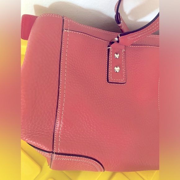 Vintage Coach bag Pebbled Leather Tote Purse Handbag #F13960 - Pink/mauve - Picture 15 of 16